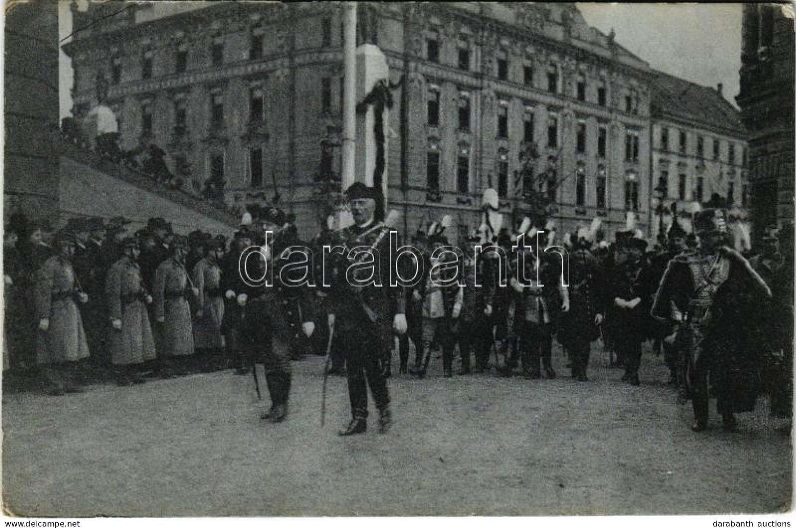 ** T2/T3 1916 Budapest, IV. Károly Király Koronázása. A Képviselőház és Főrendiház Felvonulása. Erdélyi Udvari Fényképés - Non Classés