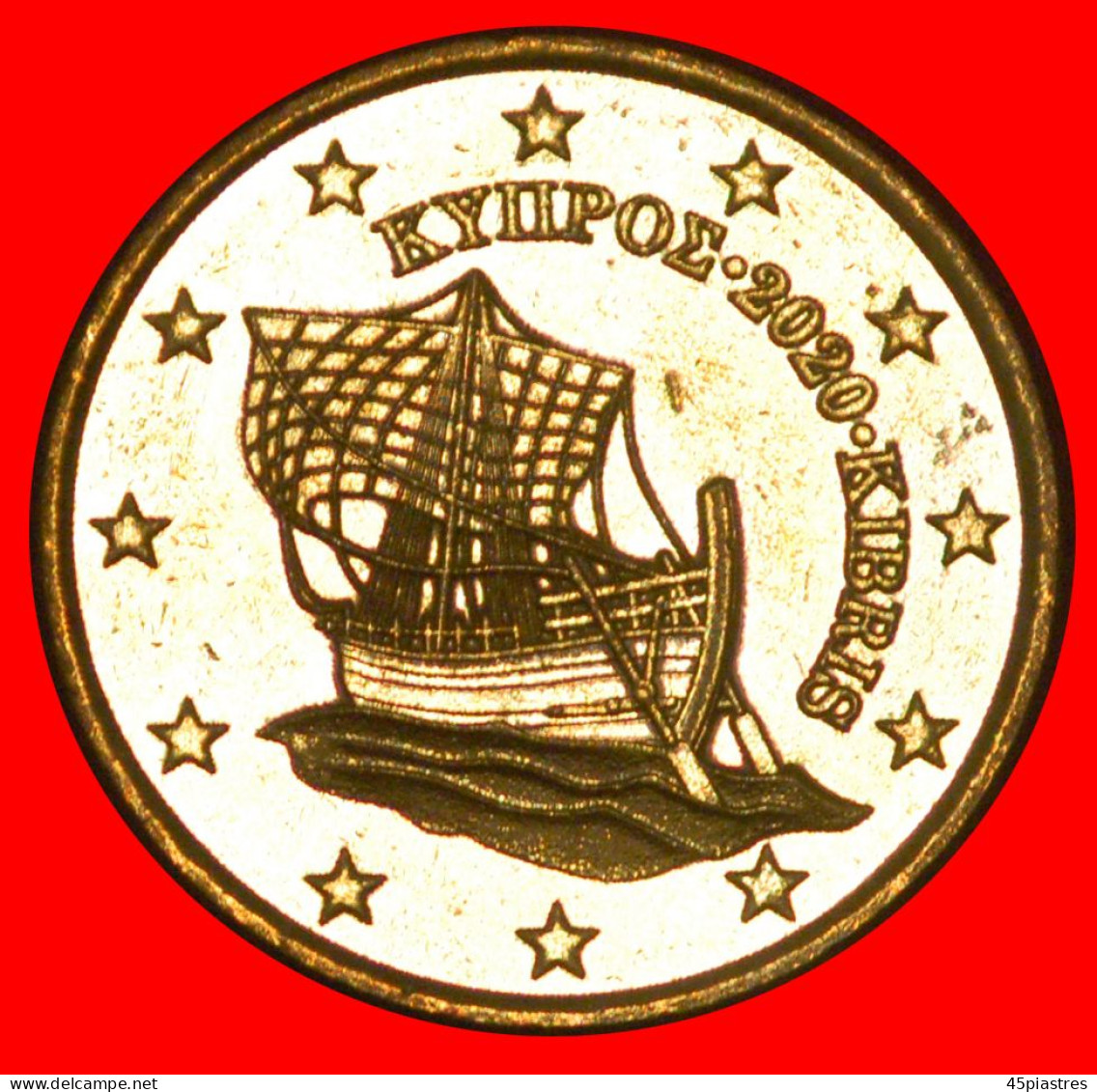 * GREECE (2008-2023): CYPRUS  50 EURO CENTS 2020 SHIP NORDIC GOLD MINT LUSTRE! · LOW START ·  NO RESERVE! - Chipre