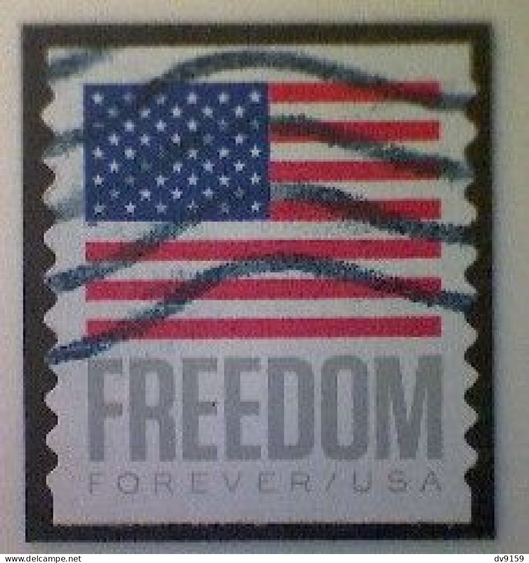 United States, Scott #5788, Used(o) Coil, 2023, Flag Definitive: Freedom Flag, (63¢) Forever - Used Stamps