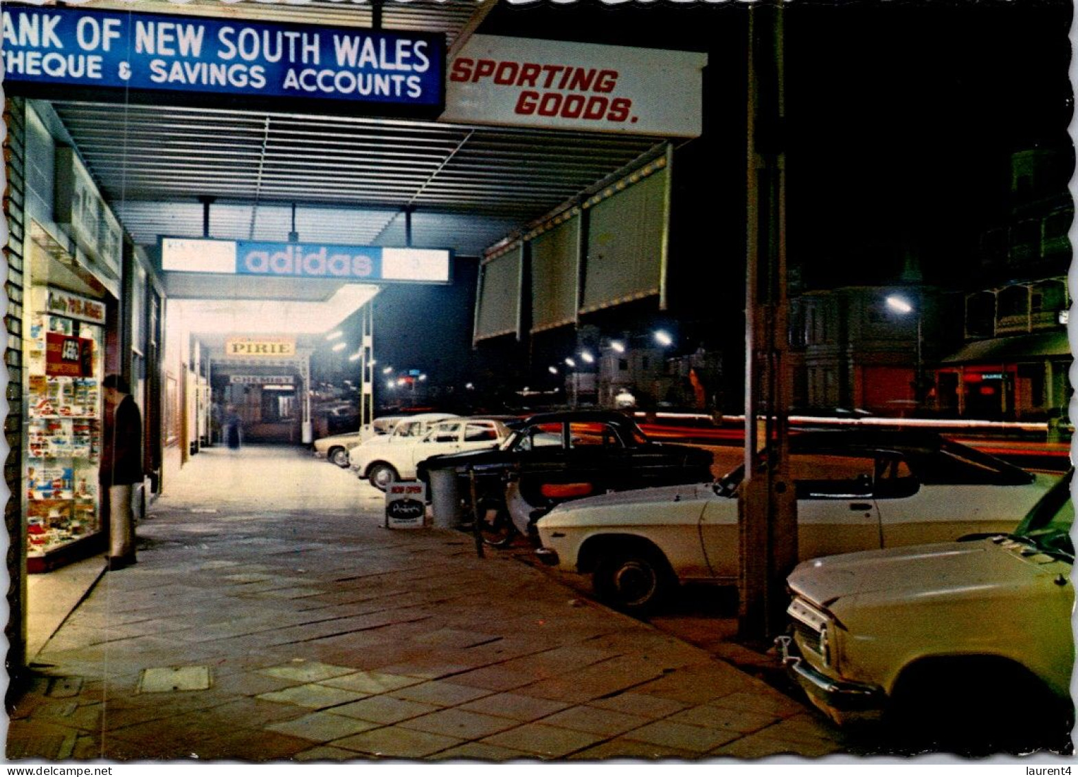 9-2-2024 (3 X 41)  Australia - SA - (Port Augusta) Ellen Street At Night (with ADIDAS Sport Shop And Bank Of NSW) - Sonstige & Ohne Zuordnung