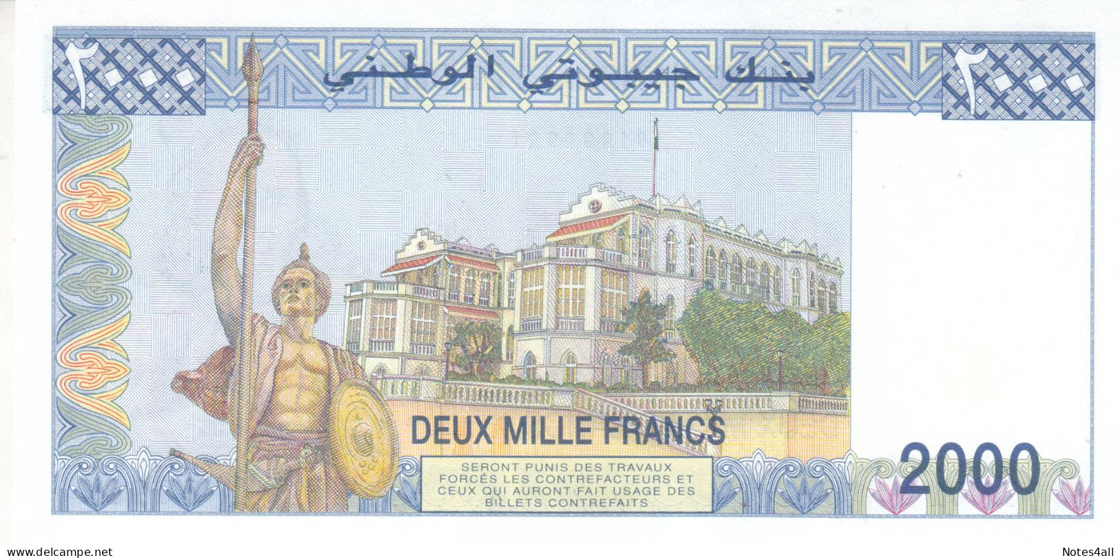 DJIBOUTI 2000 FRANCS 1997 P-40 UNC - Djibouti