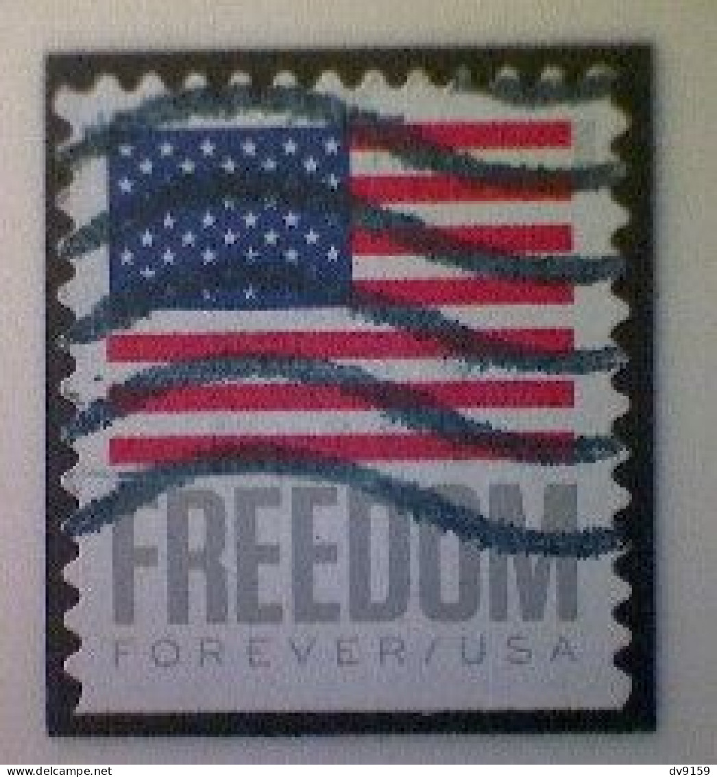 United States, Scott #5790, Used(o) Booklet, 2023, Flag Definitive: Freedom Flag, (63¢) Forever - Usati