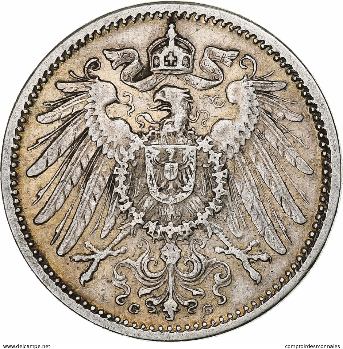 Monnaie, GERMANY - EMPIRE, Wilhelm II, Mark, 1906, Karlsruhe, TTB, Argent, KM:14 - 1 Mark