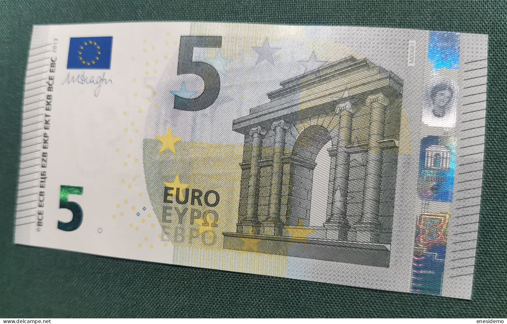 5 EURO PORTUGAL 2013 DRAGHI M006B1 MA NICE NUMBER FOUR CONSECUTIVE ZEROS SC FDS UNC. PERFECT - 5 Euro