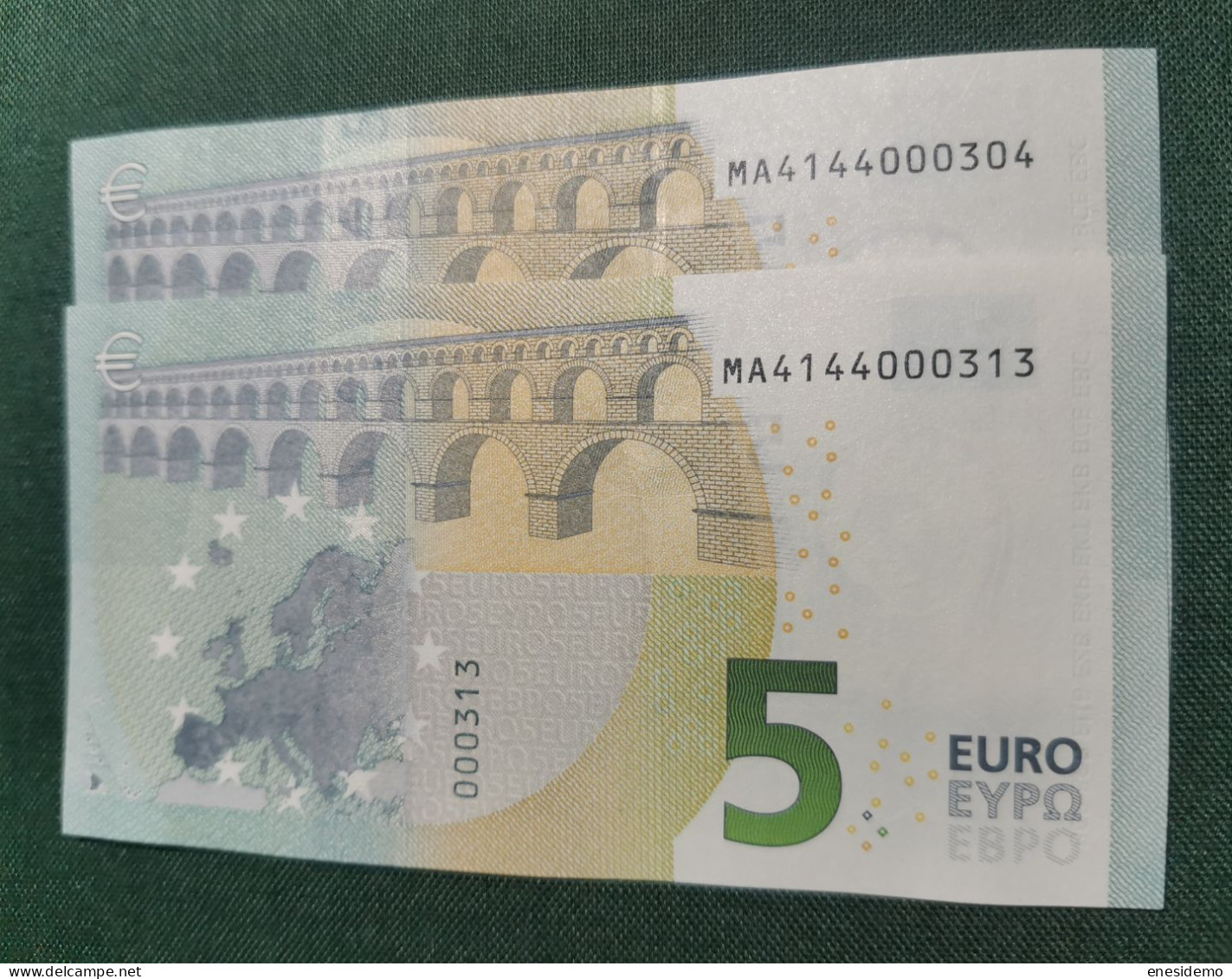 5 EURO PORTUGAL 2013 DRAGHI M006J2 MA CORRELATIVE ONLY FOUR NUMBERS SC FDS UNC. PERFECT - 5 Euro