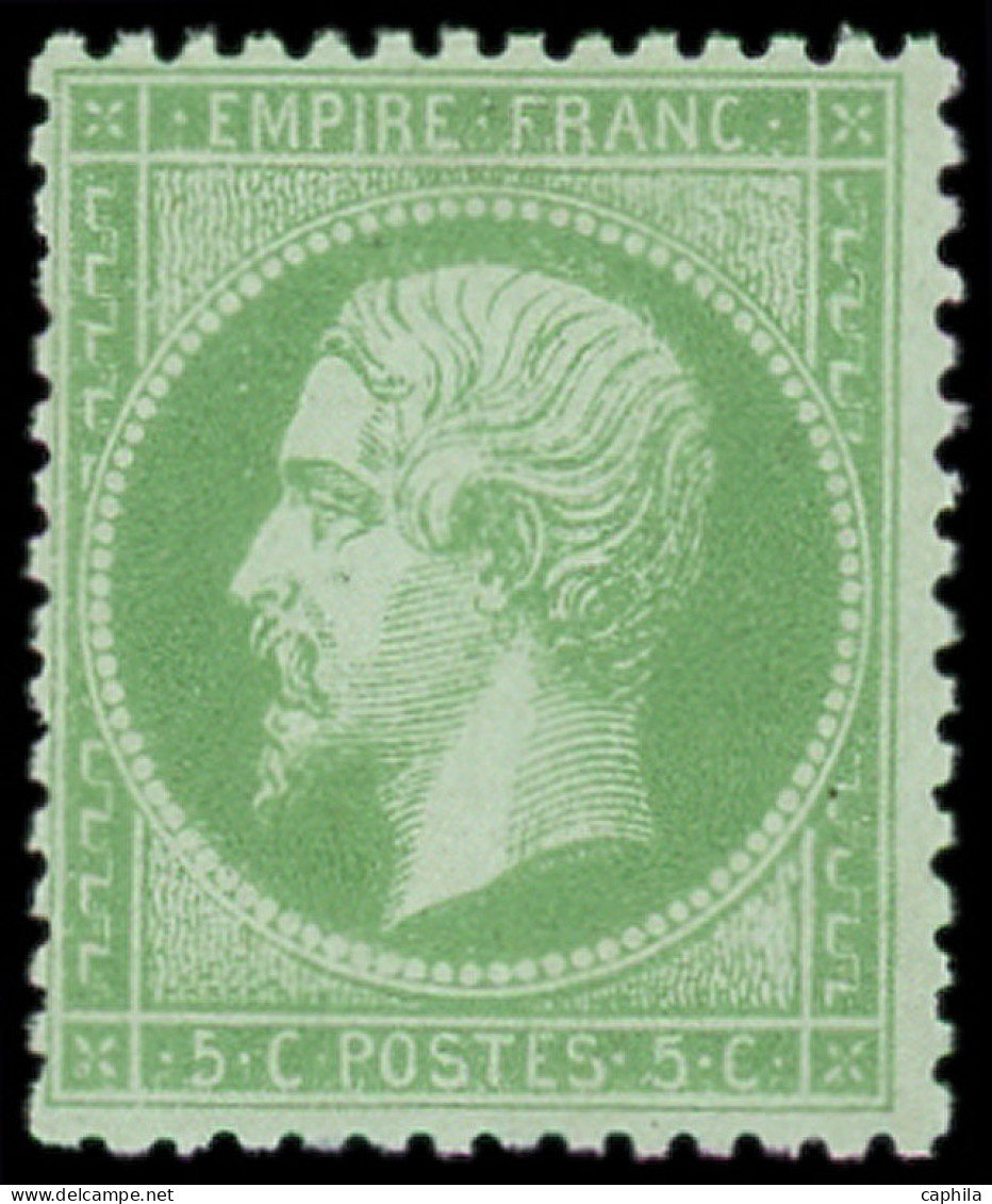 ** FRANCE - Poste - 20, Très Frais: 5c. Vert - 1862 Napoléon III.