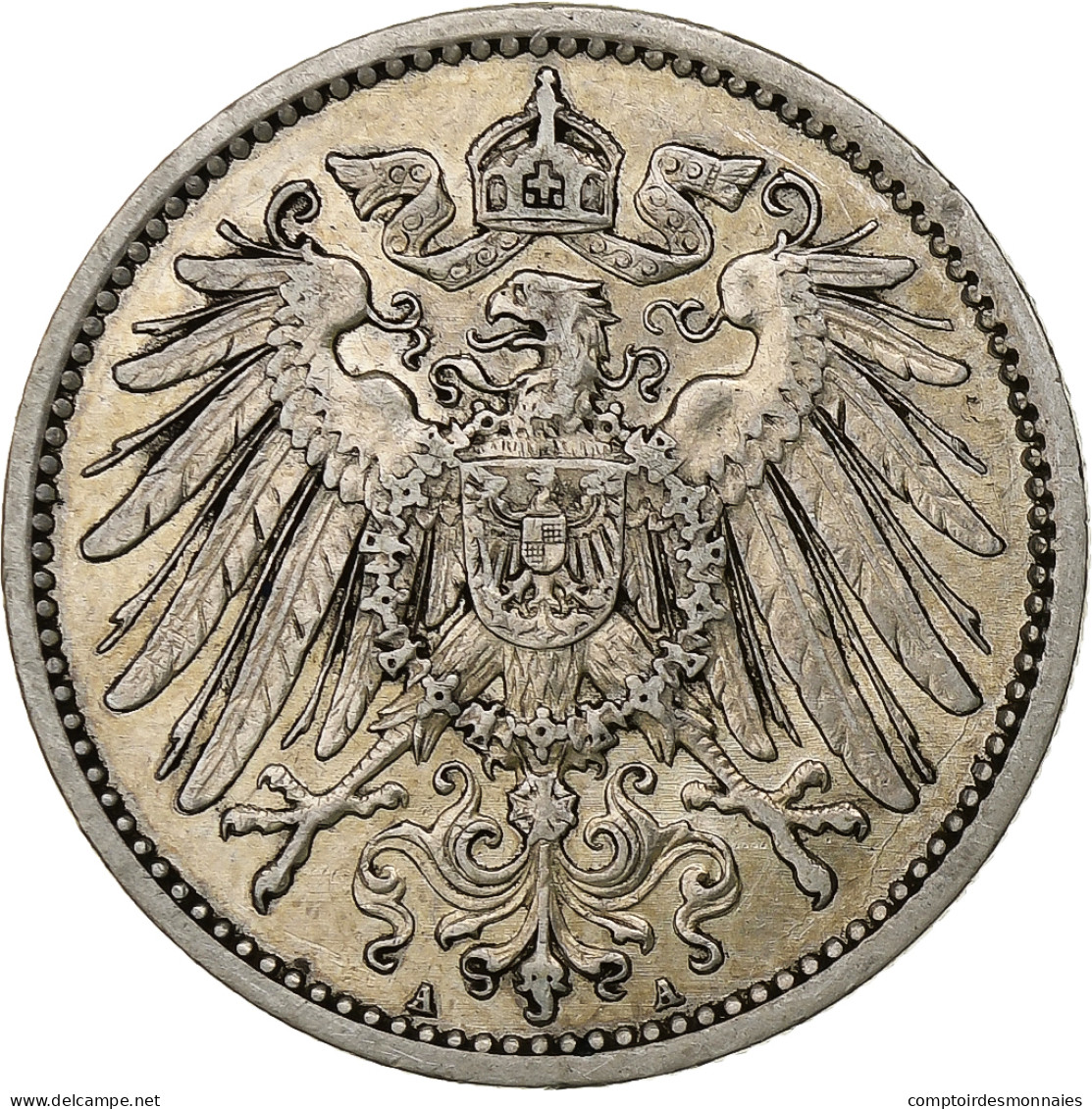 Empire Allemand, Wilhelm II, Mark, 1907, Berlin, Argent, TTB+, KM:14 - 1 Mark