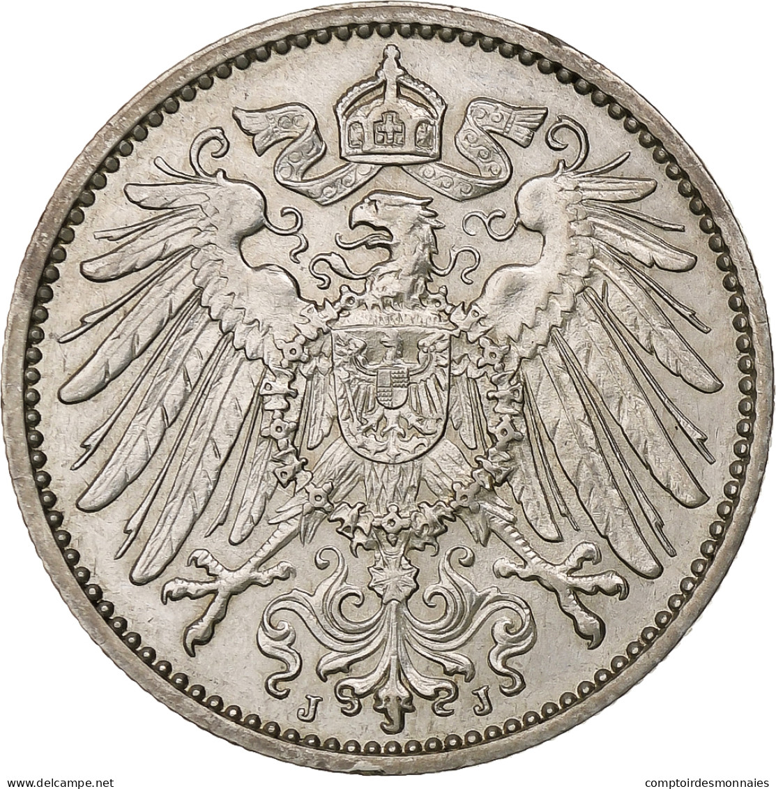 Empire Allemand, Wilhelm II, Mark, 1914, Hambourg, Argent, TTB, KM:14 - 1 Mark