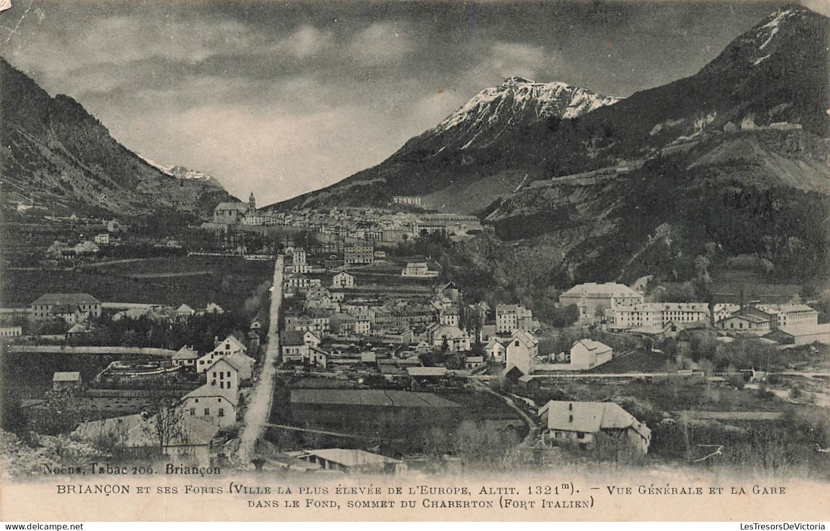 FRANCE - Briançon Et Ses Forts - Vue Générale Et La Gare Dans Le Fond - Sommet Du Chaberton - Carte Postale Ancienne - Briancon