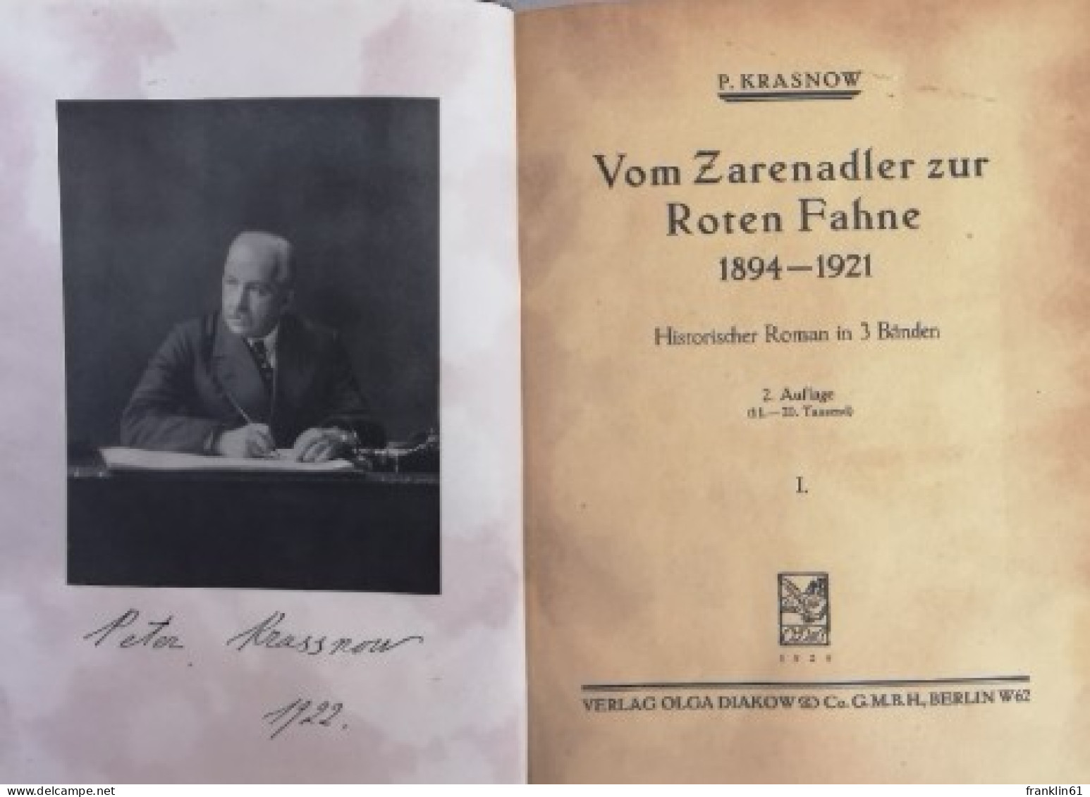 Vom Zarenadler Zur Roten Fahne. Historischer Roman In 3 Bänden. - Divertimento