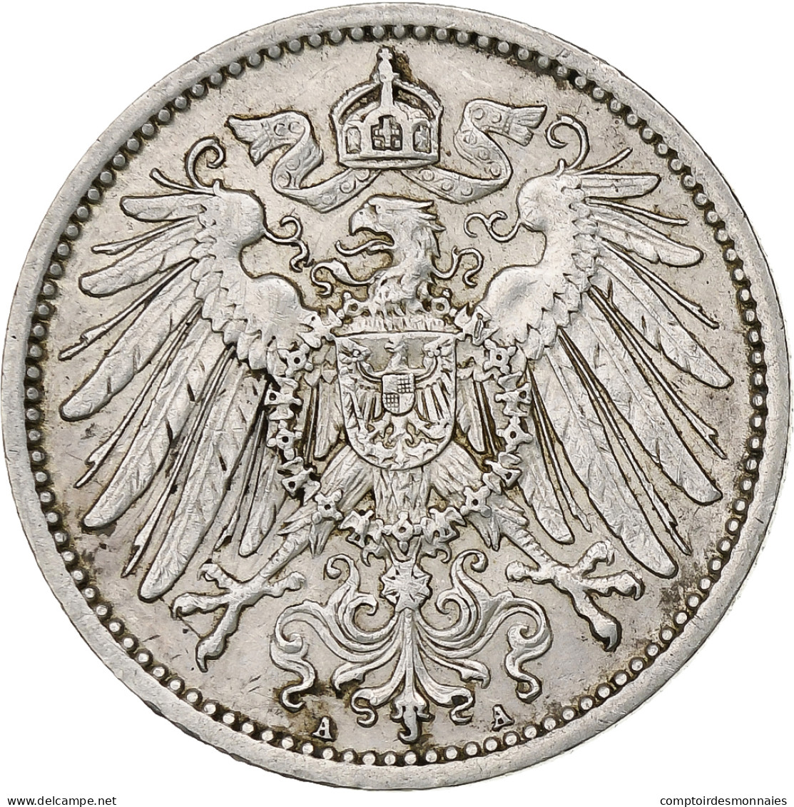 Empire Allemand, Wilhelm II, Mark, 1915, Berlin, Argent, TTB, KM:14 - 1 Mark