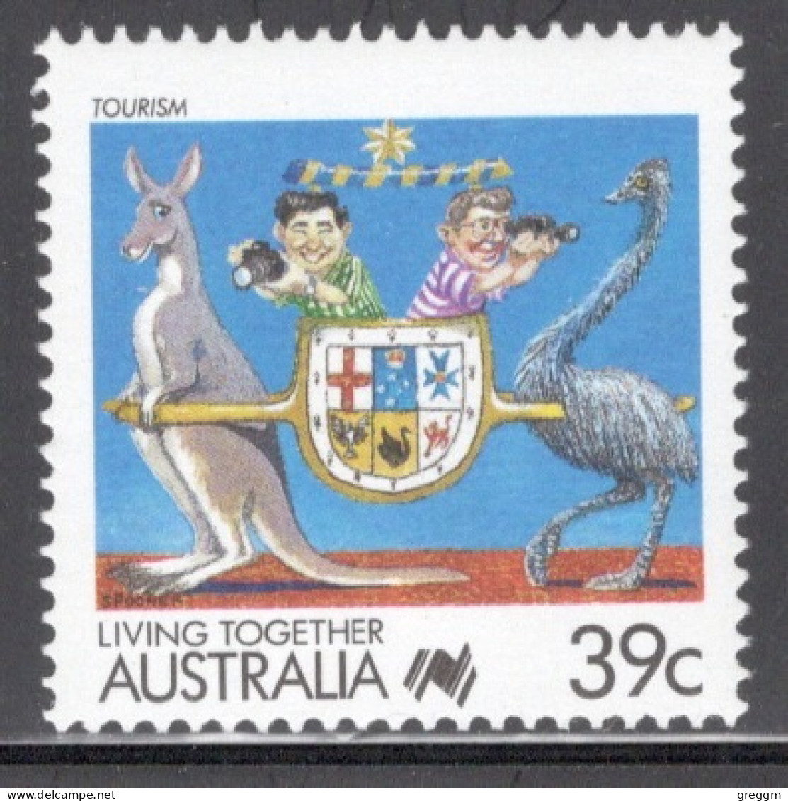 Australia 1988 Single Stamp - Living Together - Cartoons In Unmounted Mint - Nuovi