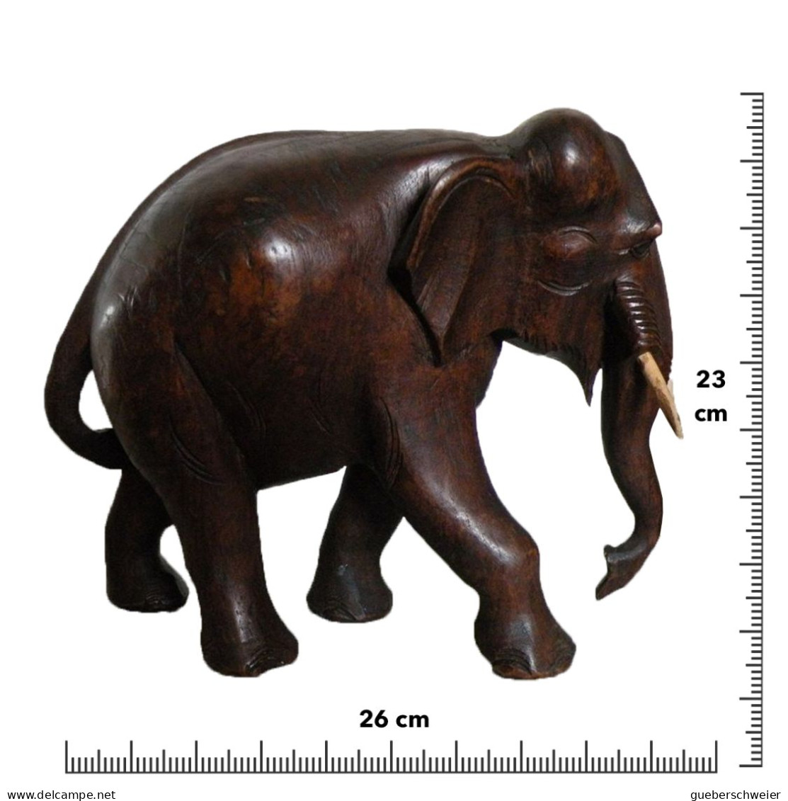 Sculpture D’éléphant En Bois - Bois