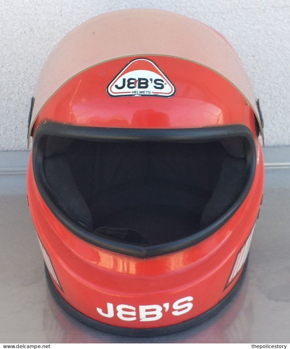 Casco da motociclista vintage originale Jeb's anni '80 taglia grande