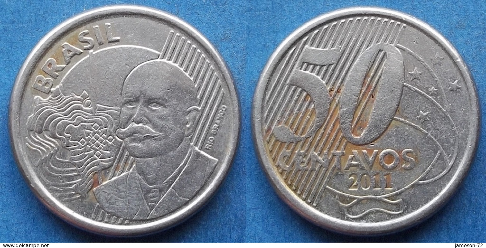 BRAZIL - 50 Centavos 2011 "Baron Of Rio Branco" KM# 651a Monetary Reform (1994) - Edelweiss Coins - Brazil