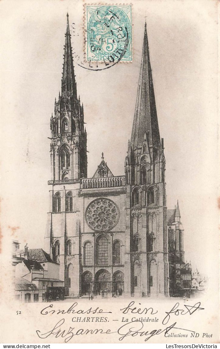 FRANCE - Chartres - Vue Générale De La Cathédrale - Carte Postale Ancienne - Chartres