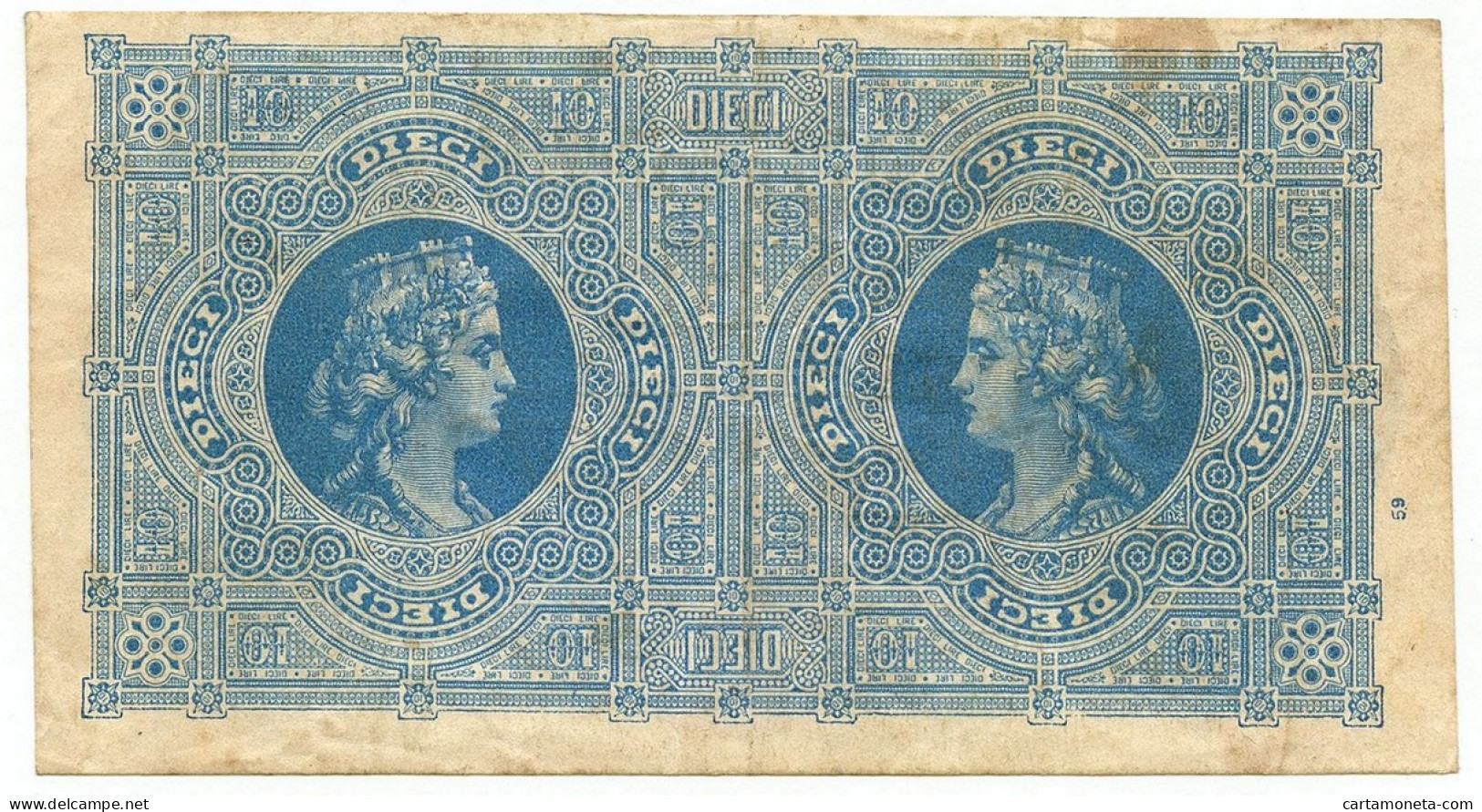 10 LIRE BIGLIETTO CONSORZIALE REGNO D'ITALIA 30/04/1874 BB/BB+ - Biglietti Consorziale