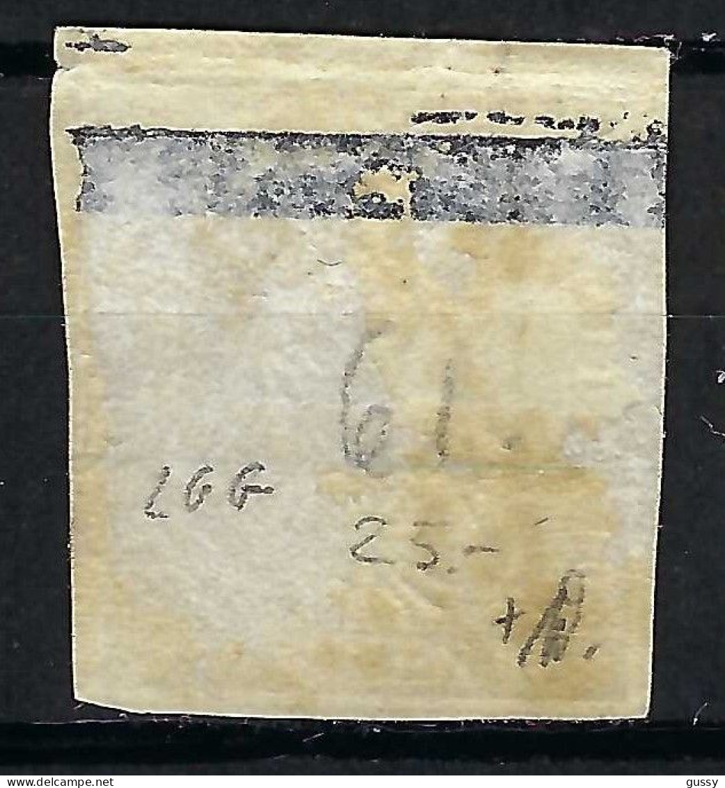 SUISSE Ca.1857-62: Le ZNr. 26G, 4 Marges, B Obl. CAD "Genève", Forte Cote - Usados
