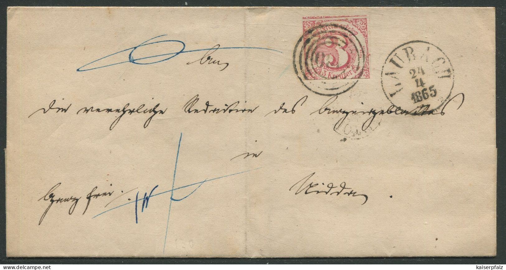 10.202) MiNr.: 32 - LAUBACH - Storia Postale