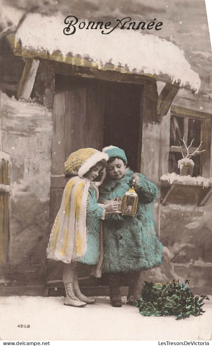 FÊTES - VŒUX - Bonne Année - Enfants - Neige - Carte Postale Ancienne - New Year