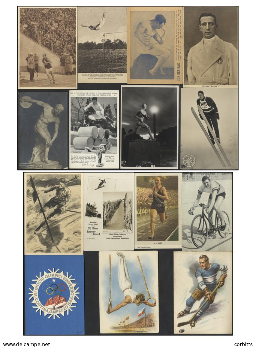 OLYMPICS Covers/cards, Photos, Ephemera, 128 Items From 1902 Onwards Incl. Stadium Views, Participants, Pmks, Events Etc - Autres & Non Classés