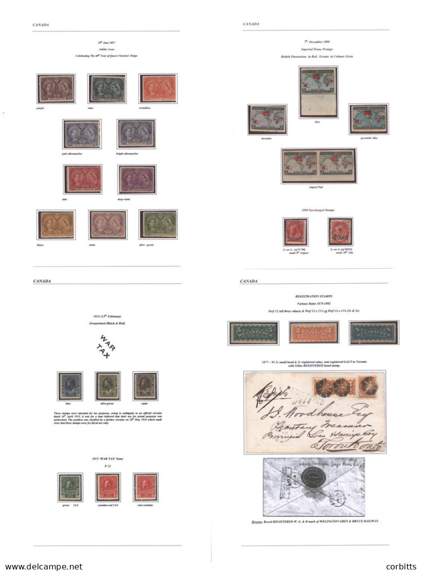 1852-1962 Mainly M (some U) Collection In A Ring Binder Incl. 1852 Stampless, Much Redirected Wrapper, Charged 3d, 1869  - Autres & Non Classés