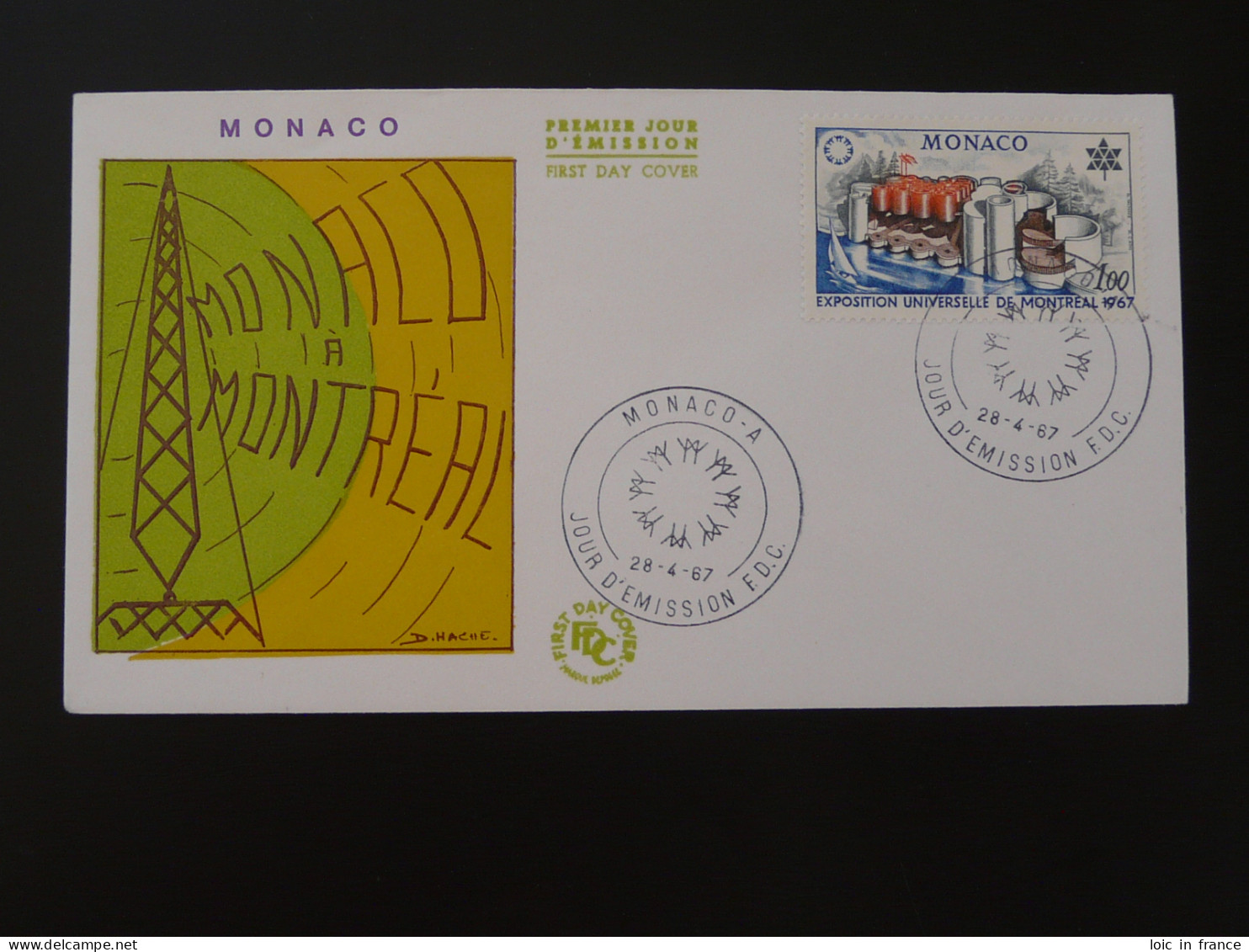 FDC Exposition Universelle Montreal Monaco 1967 - 1967 – Montreal (Kanada)