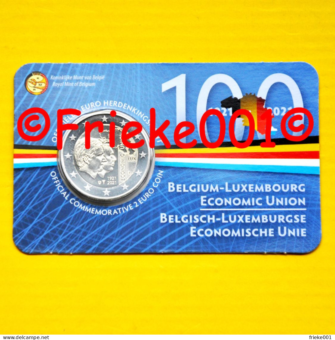 België - Belgique - 2 Euro 2021 Comm In Blister.(Economische Unie) Nederlands - Belgique