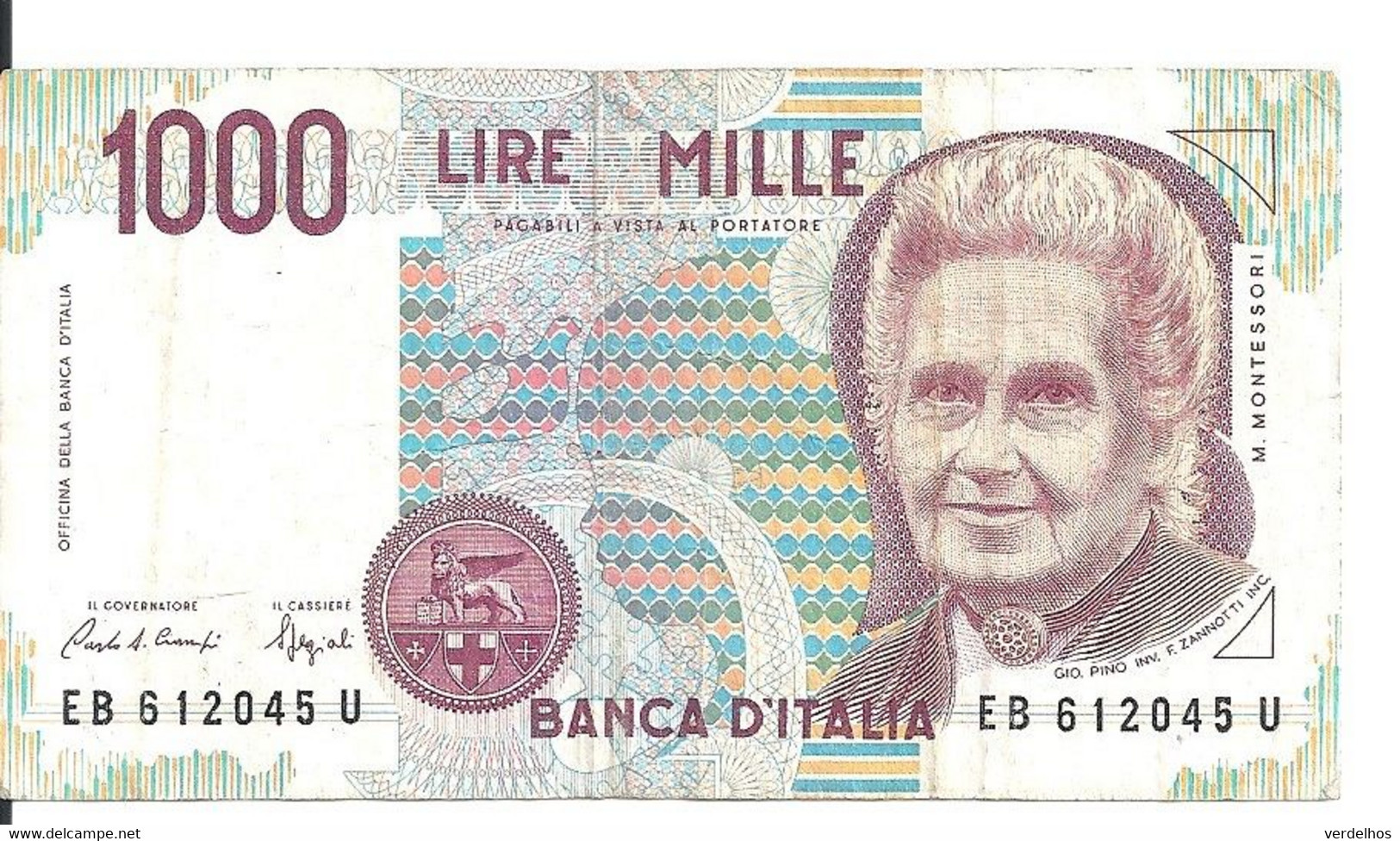 ITALIE 1000 LIRE 1990 VF P 114 A - 1.000 Lire