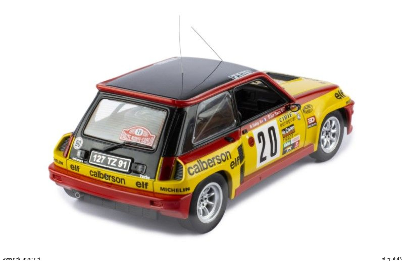 Renault 5 Turbo - Calberson - Monte-Carlo 1981 #20 - Bruno Saby/D. Le Saux - Ixo (1:18) - Ixo