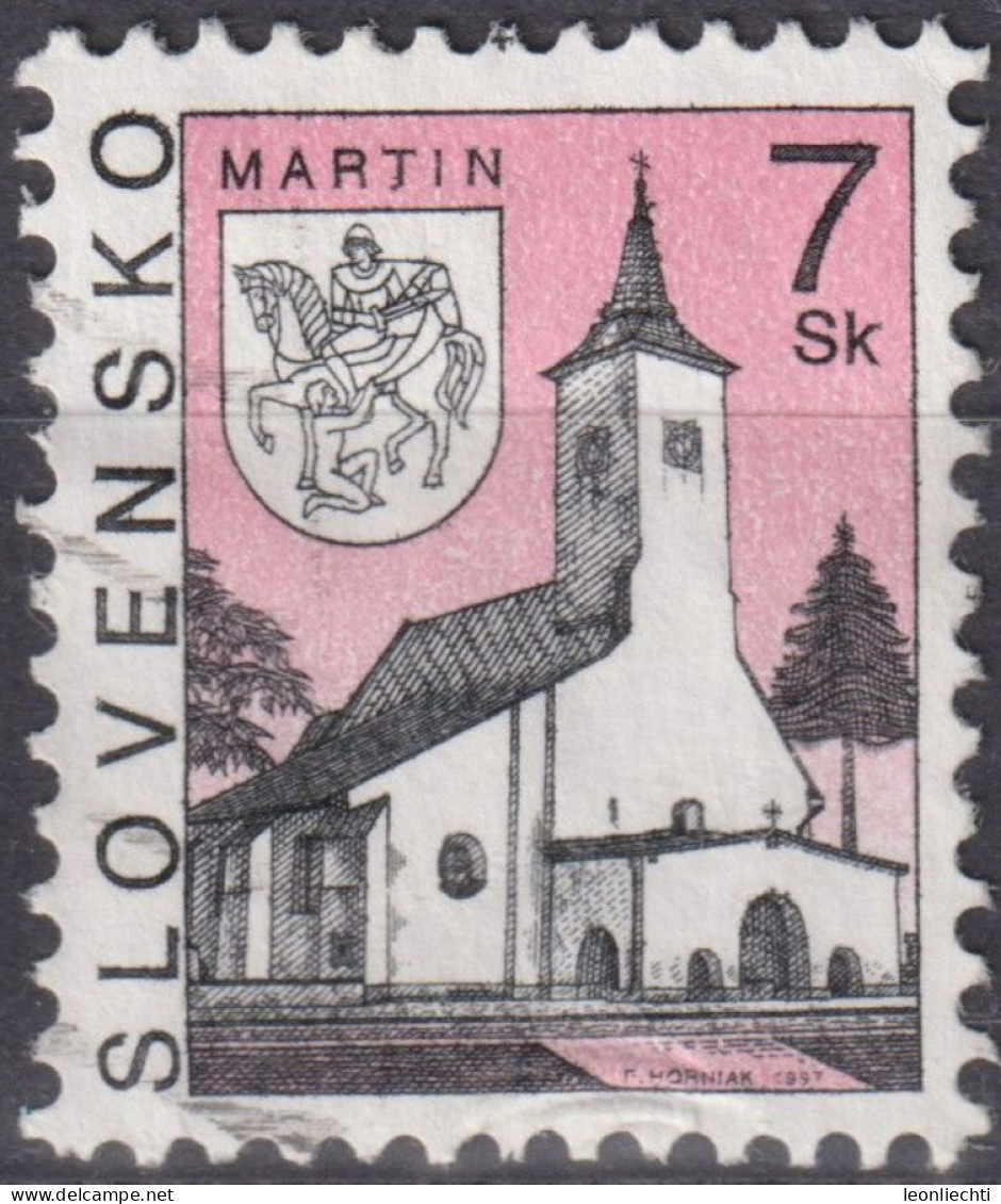 1997 Slowakische Republik ° Mi:SK 284, Sn:SK 222, Yt:SK 242, St Martin's Church, Martin - Used Stamps