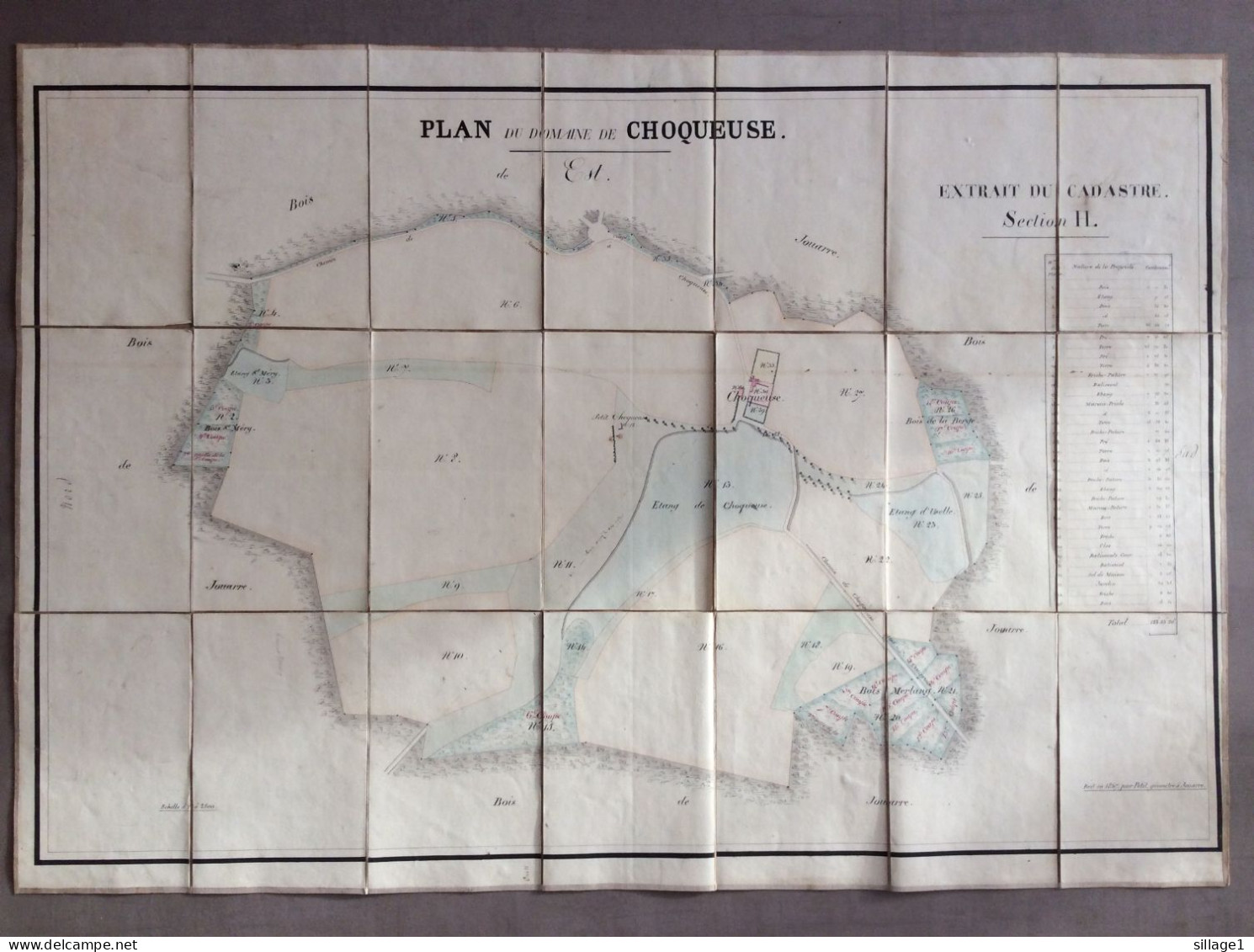 Jouarre - La Choqueuse - MAISON ANDRIVEAU-GOUJON - Henri BARRÈRE Paris - Carte  Ancienne Colorisée Sur Toile - Topographische Karten