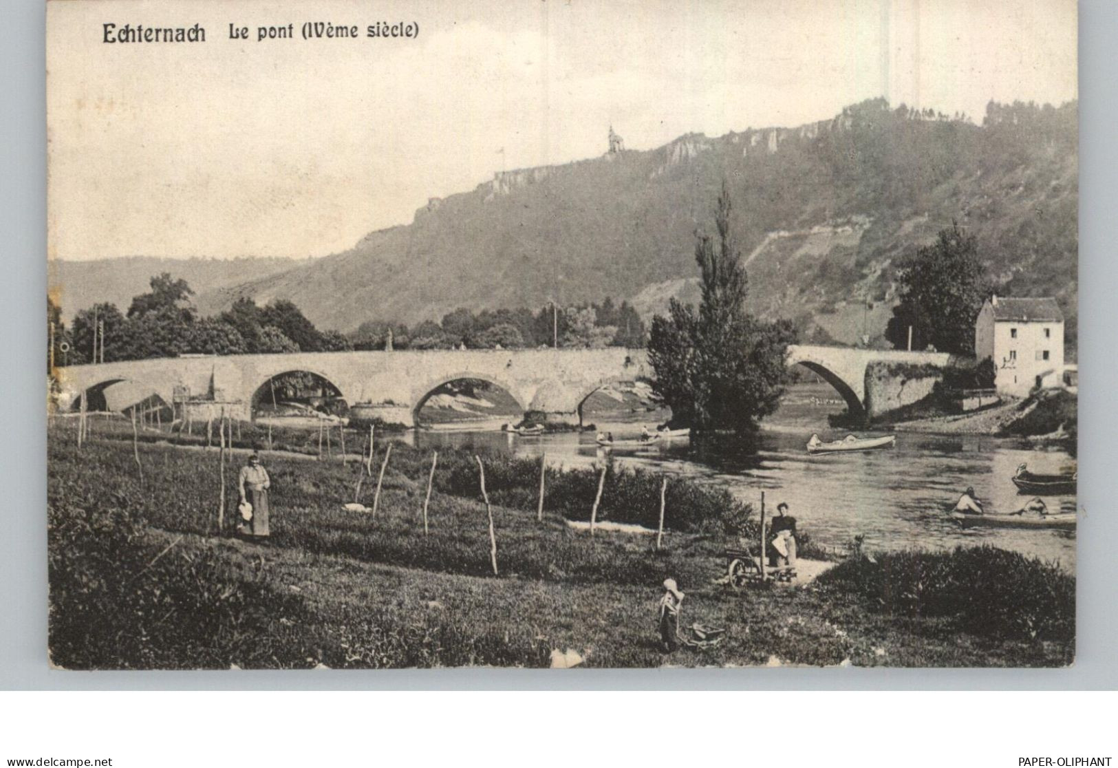 5521 ECHTERNACHERBRÜCK / ECHTERNACH, Alte Sauerbrücke, Verlag Bellwald, Kl. Einriss - Bitburg