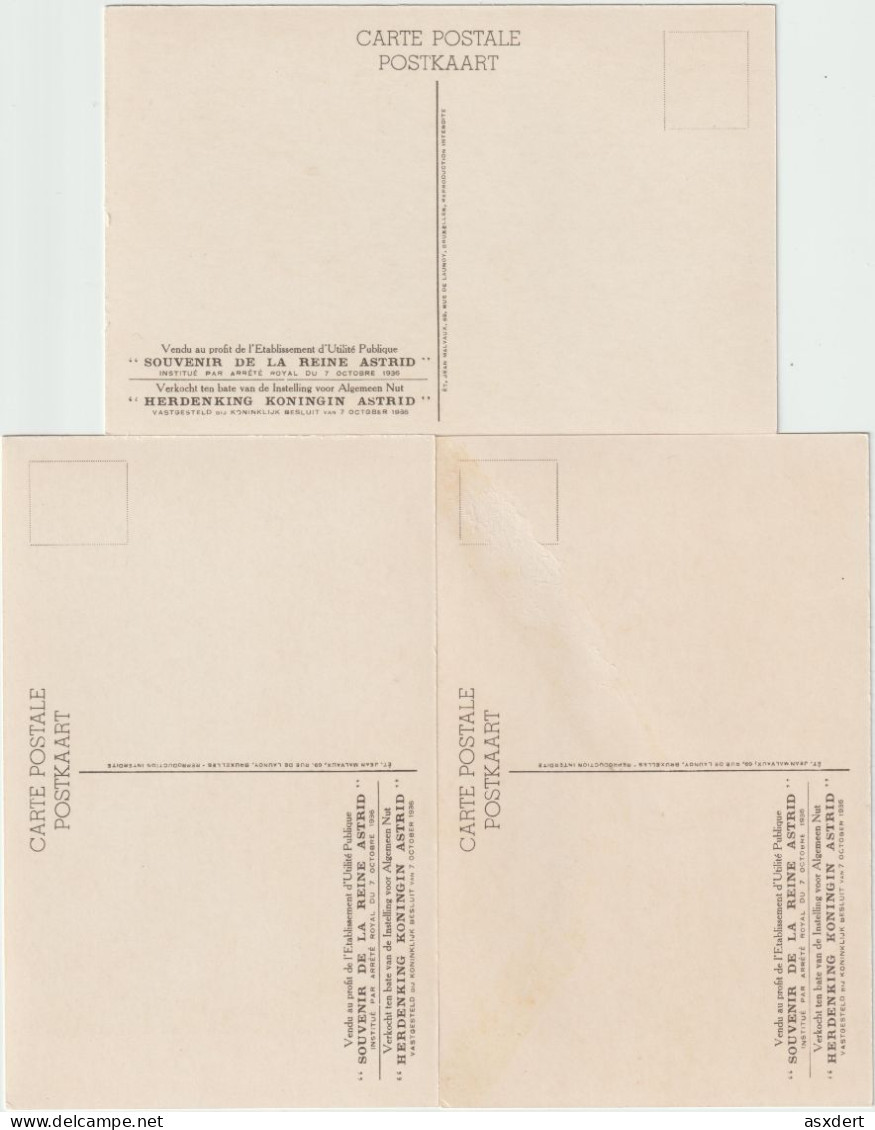 5 Cartes Souvenir De La Reine Astrid - 1936 - Sans Timbre Et Pochette / Zonder Zegel. - Cartes Postales Illustrées (1971-2014) [BK]