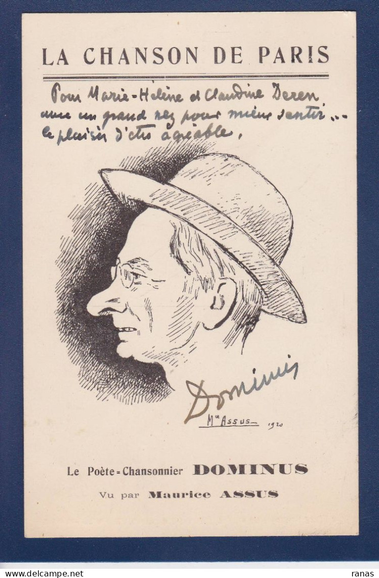 CPA Autographe Dominus Voir Dos - Acteurs & Comédiens