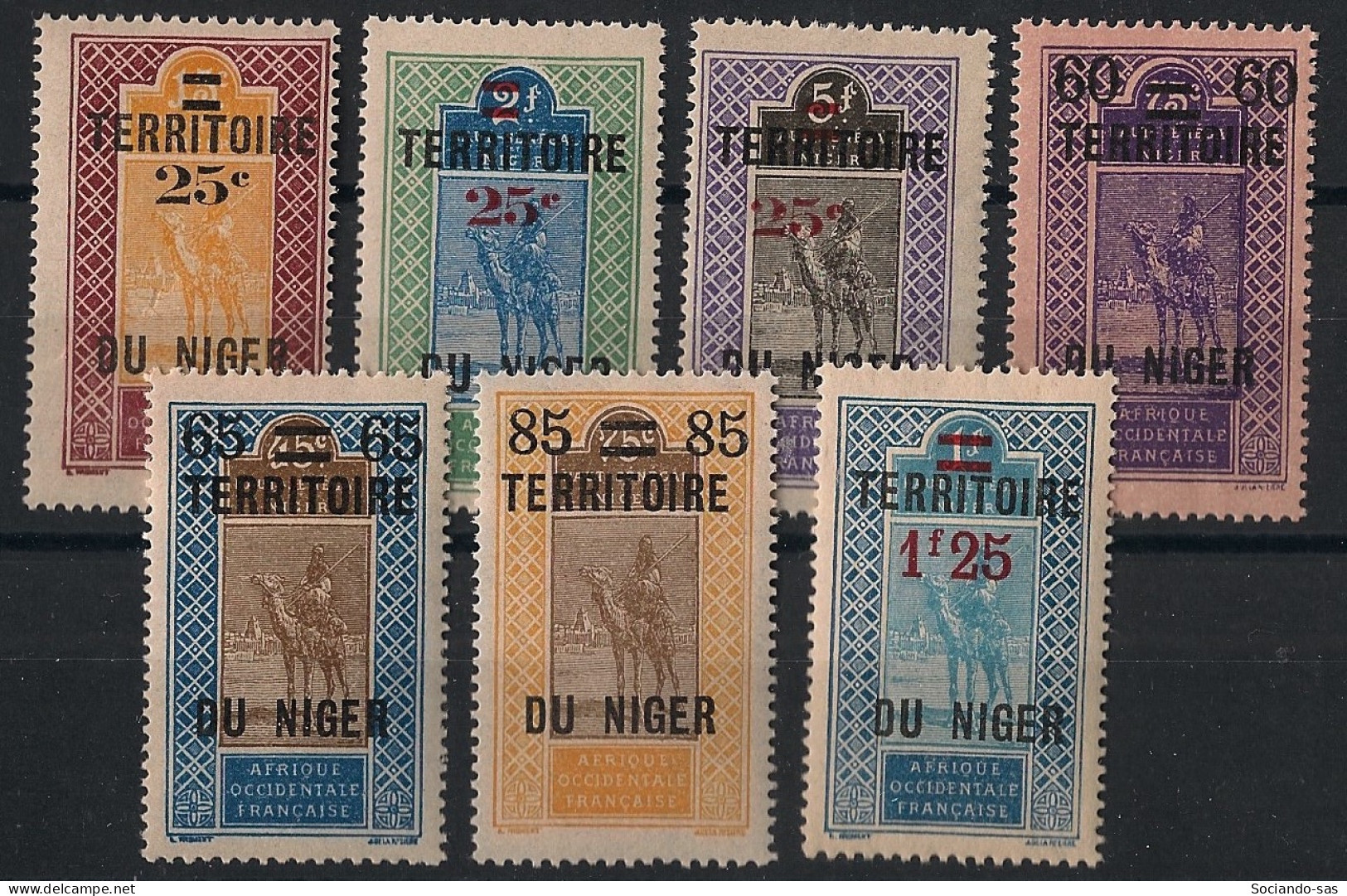 NIGER - 1922-26 - N°YT. 18 à 24 - Série Complète - Neuf * / MH VF - Unused Stamps