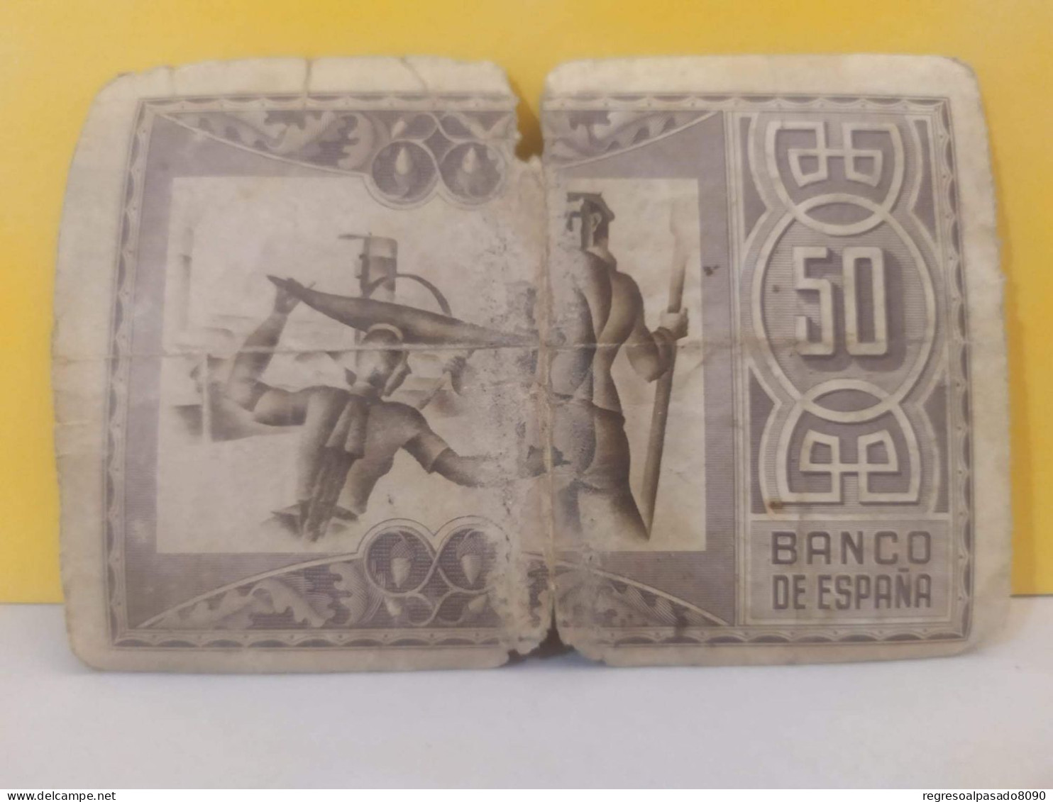 Antiguo Billete Banco De España Bilbao 50 Pesetas Año 1937 - 50 Pesetas