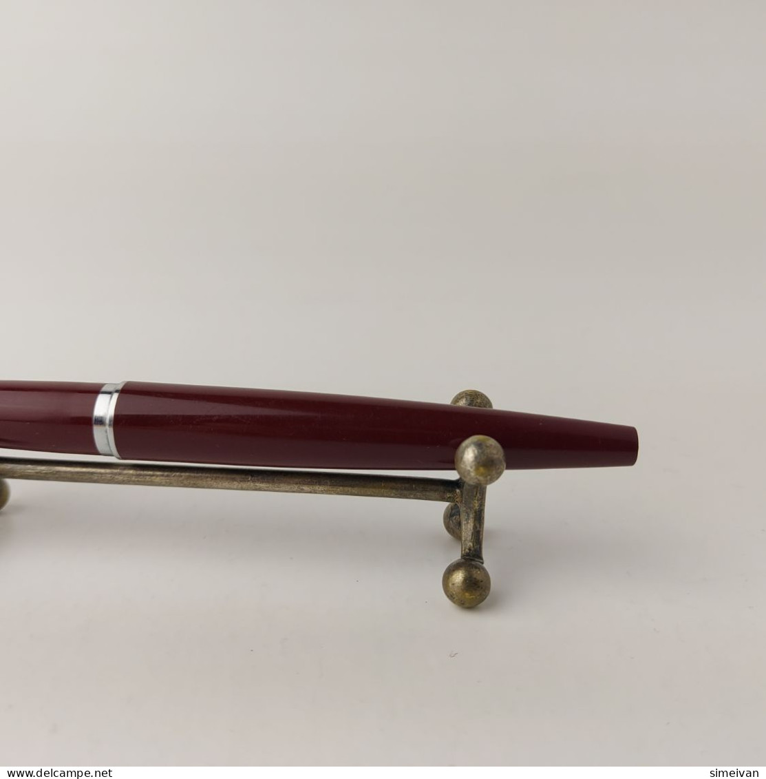 Vintage Fountain Pen Parker 45 Dark Red Chrome Fine Nib Made In England #5481 - Pens