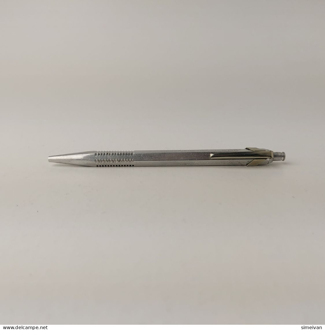 Vintage CRITERIUM 2707 Ballpoint Pen Blue Aluminum France Chrome Trim #5482 - Schreibgerät