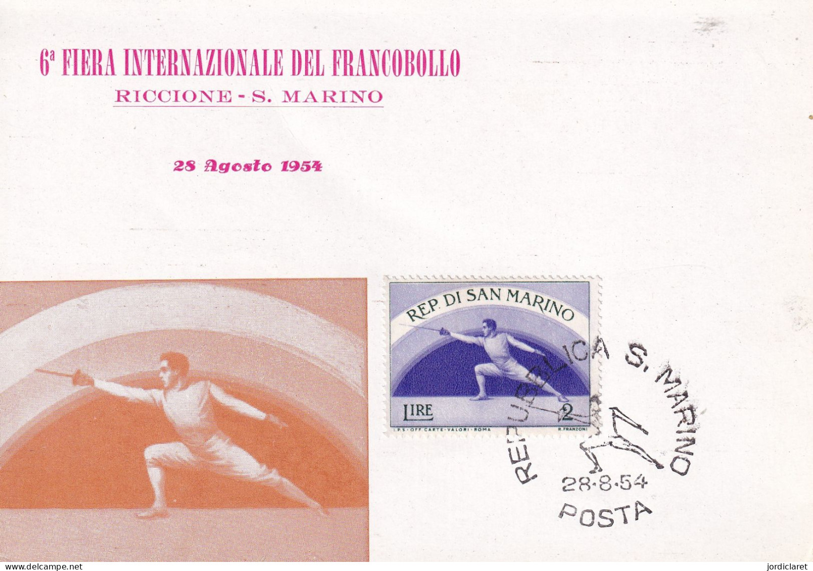 POSTMARKET  SAN MARINO 1954 - Schermen