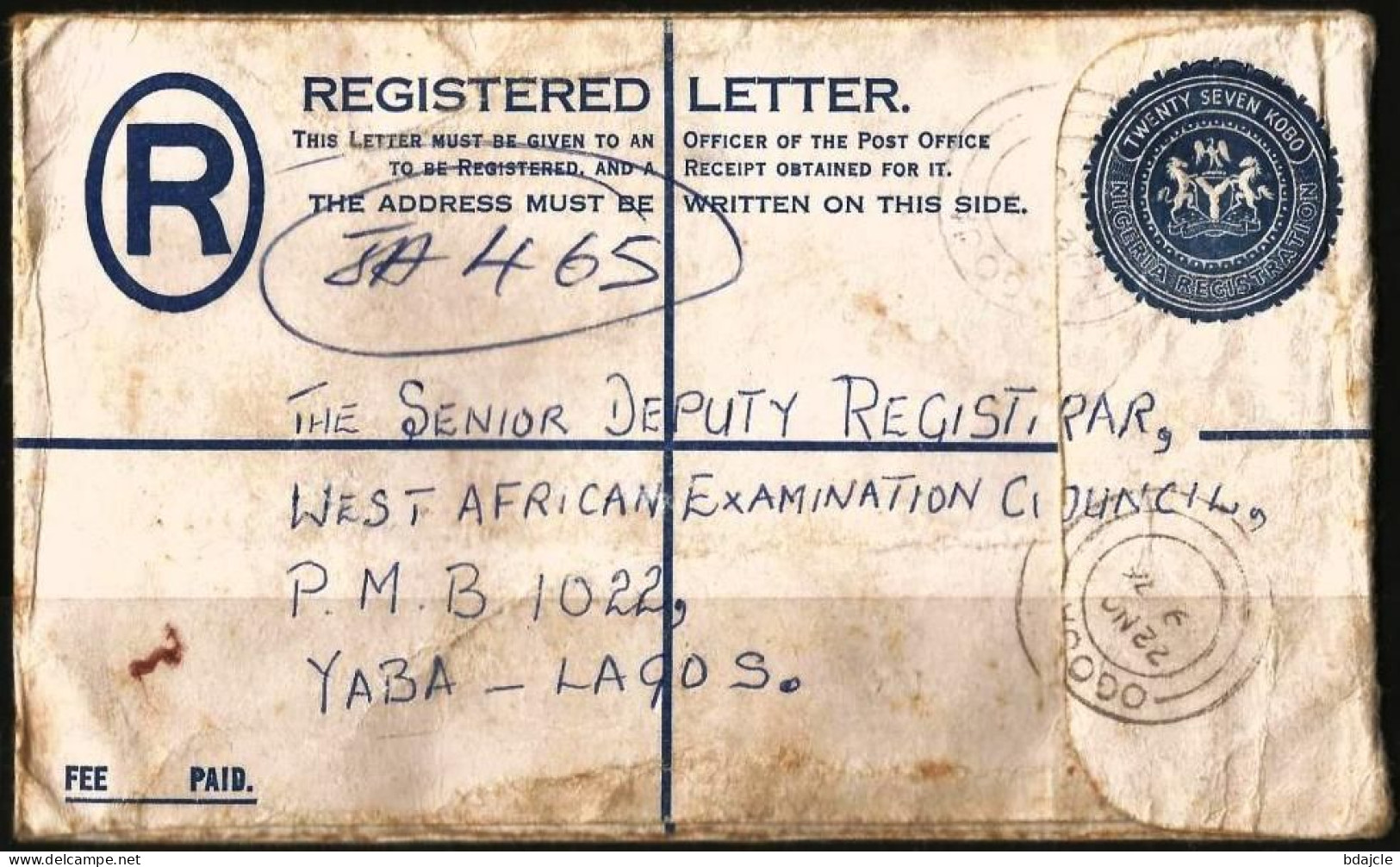 Nigéria - Lettre Recommandée - Ogoja Pour Lagos - 22-11-1976 - Nigeria (1961-...)