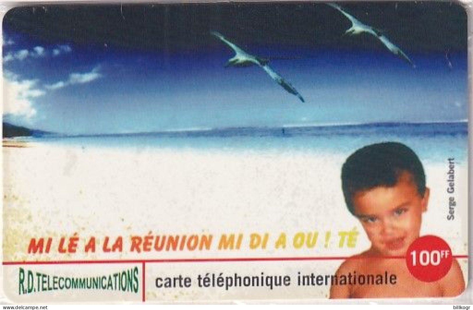 REUNION - Child of Reunion, R.D. prepaid card 100 FF, tirage 1000, mint