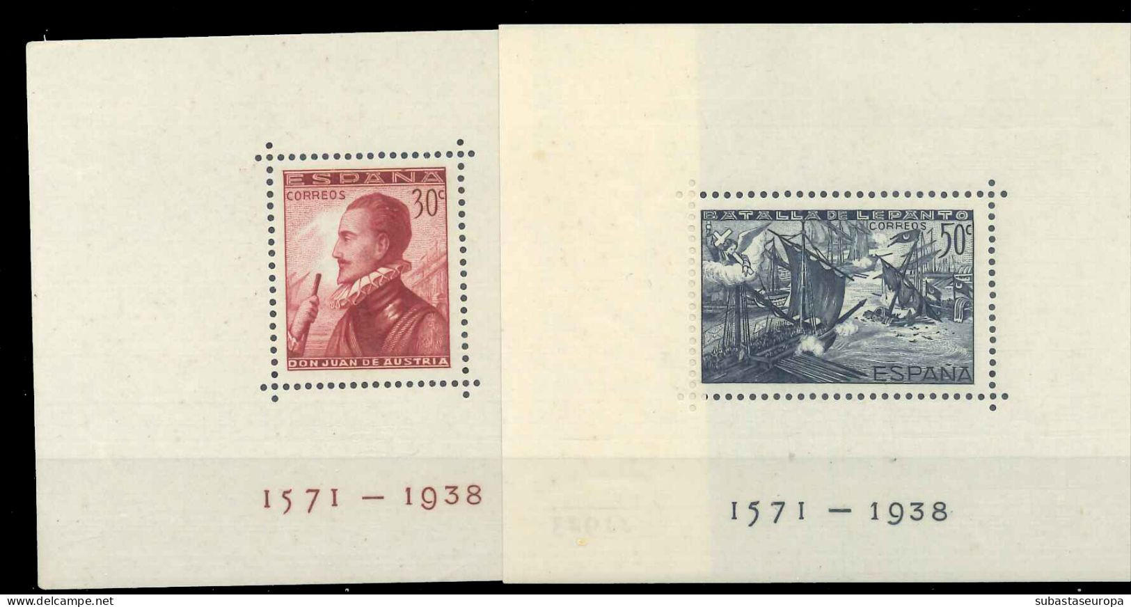 ** 862/63. Hojitas Lepanto. Bonitas. Goma Habitual En Estas Hojitas. Cat. 110 €. - Unused Stamps