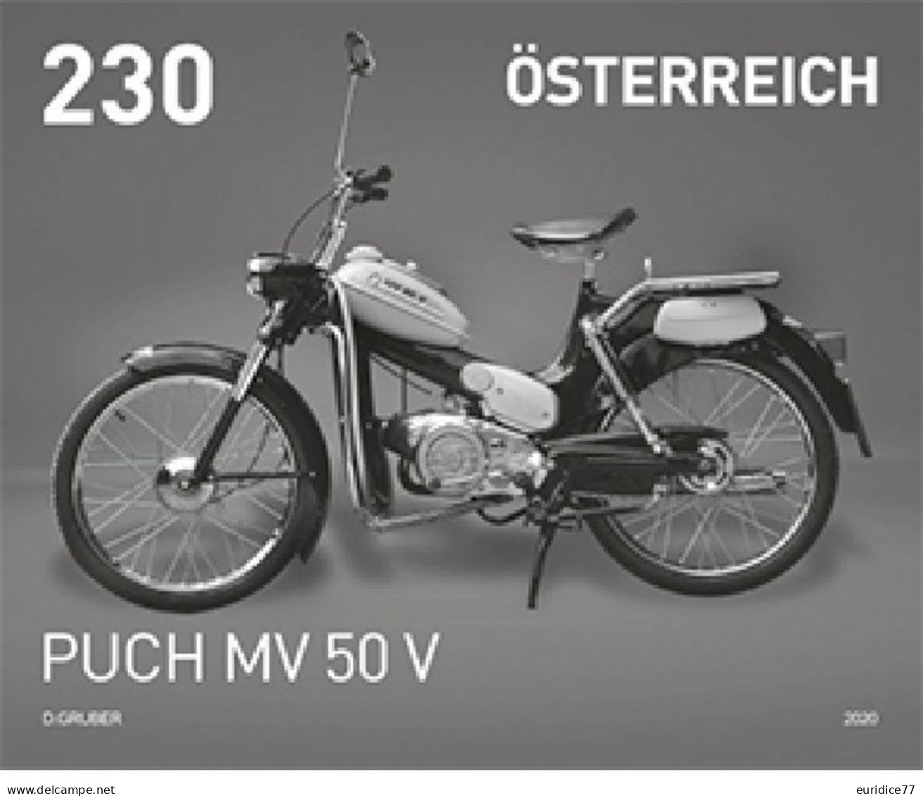 Austria 2020 - Puch MV 50 V Black Print Mnh** - Ensayos & Reimpresiones