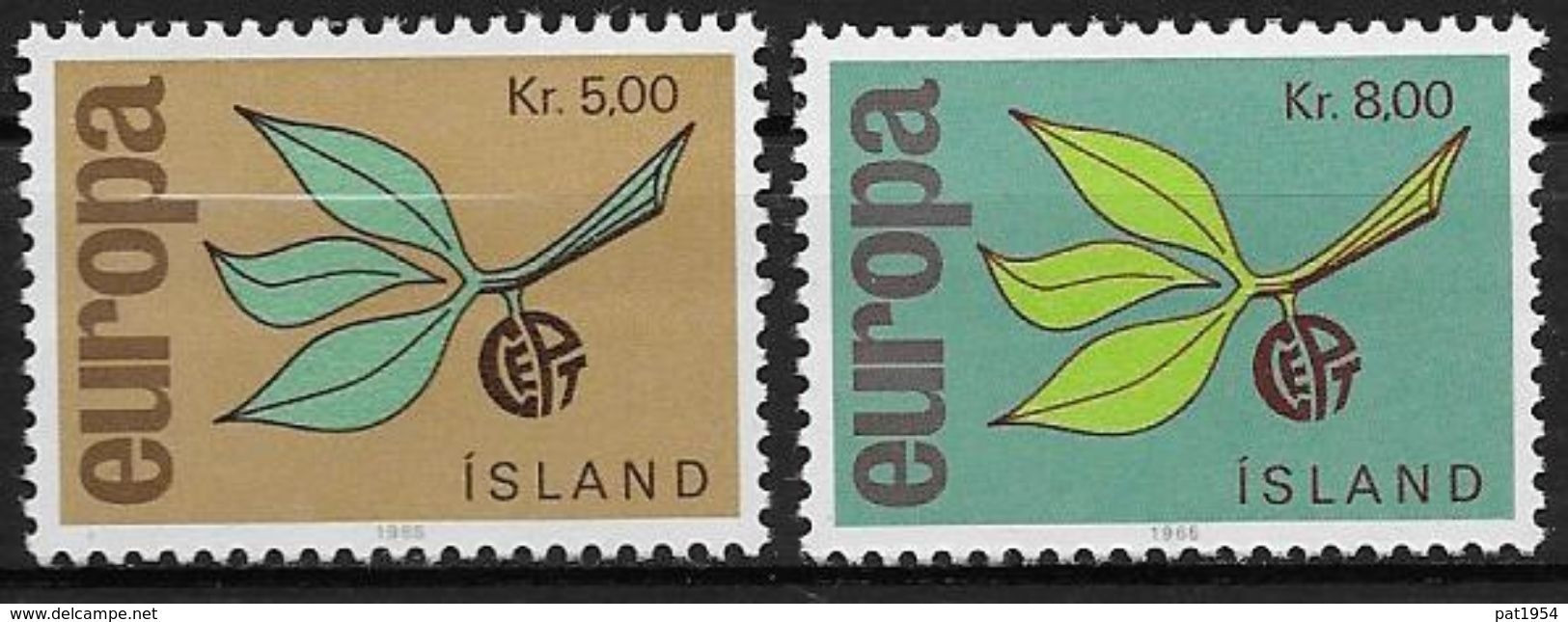 Islande 1965 N° 350/345  Neufs ** MNH Europa - Unused Stamps