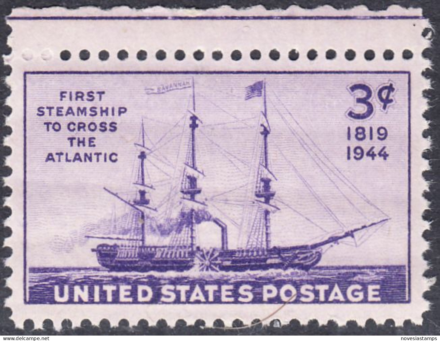 !a! USA Sc# 0923 MNH SINGLE W/ Top Margin - Steamship - Ungebraucht