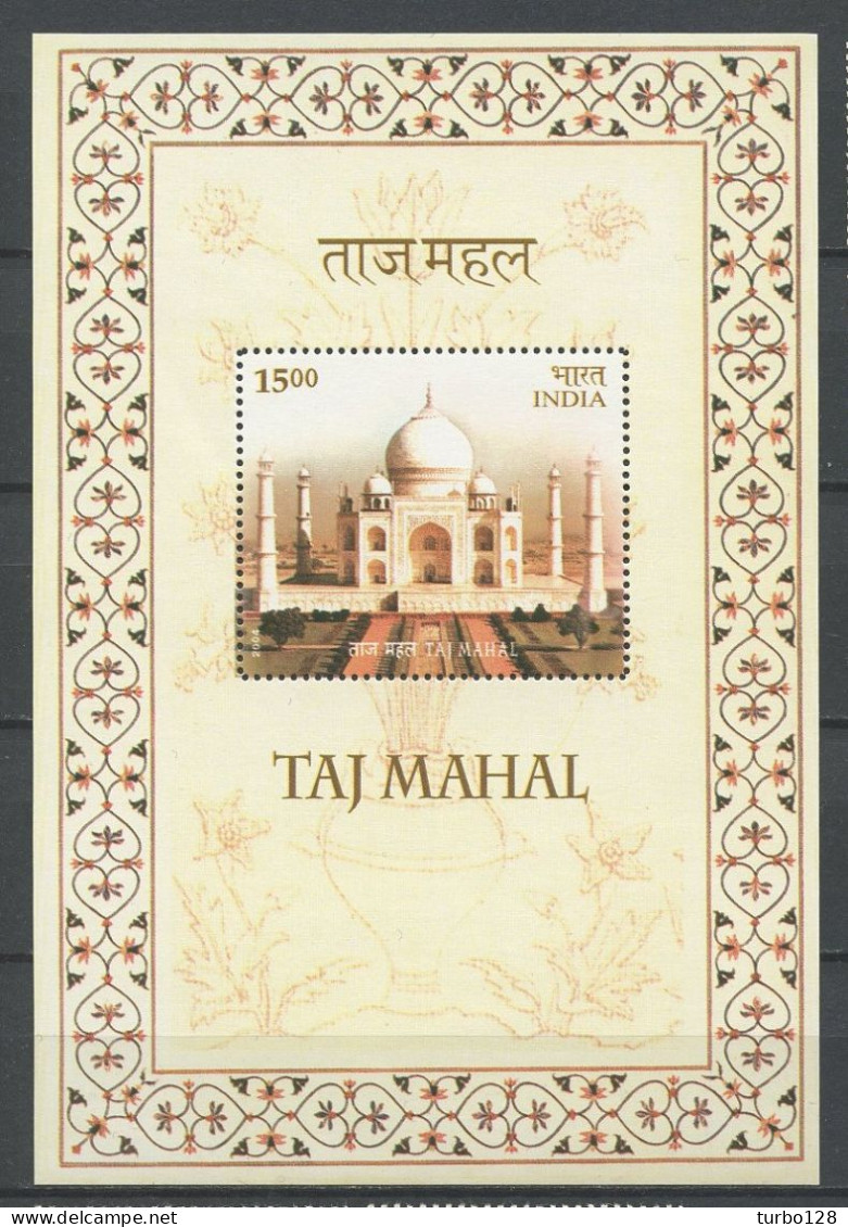 INDE 2004 Bloc N° 27 ** Neuf MNH Luxe TAJ MAHAL Architecture Monument Funéraire à Agra - Blokken & Velletjes