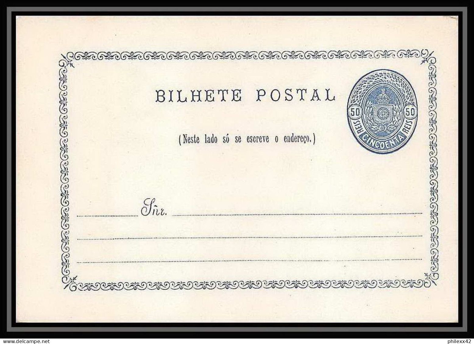 4072/ Brésil (brazil) Entier Stationery Carte Postale (postcard) N°2 Neuf (mint) 1880 - Postal Stationery