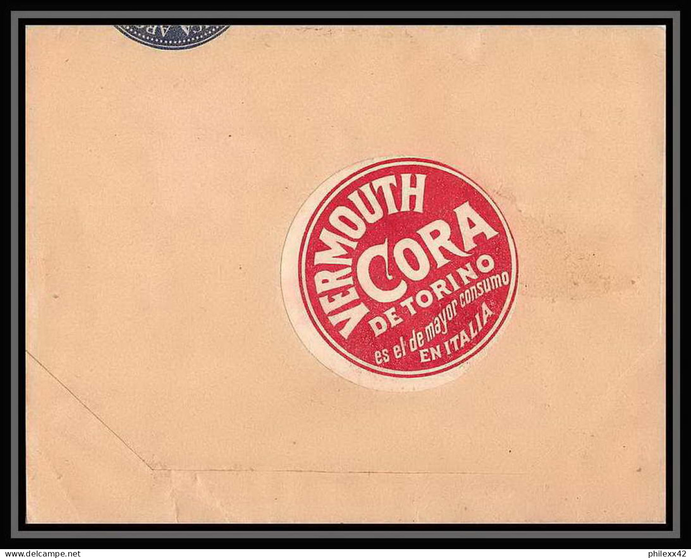 4127/ Argentine (Argentina) Entier Stationery Bande Pour Journal Newspapers Wrapper N°24 Vignette Vermouth Cora - Ganzsachen