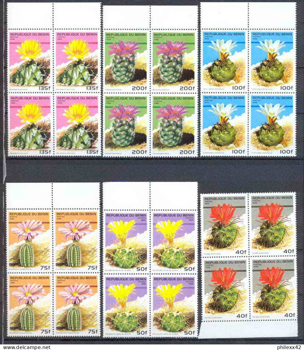 Bénin ** MNH 032 - Bloc 4 Michel N° 824/829l Cactusfleurs (fleur Flower Flowers) - Cactusses